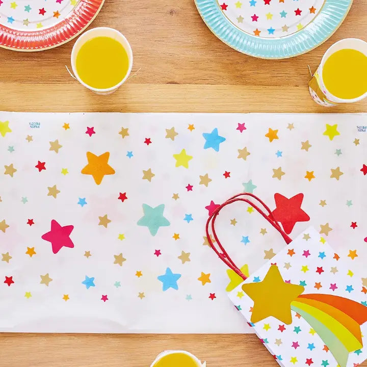 White Shooting Star Table Cover