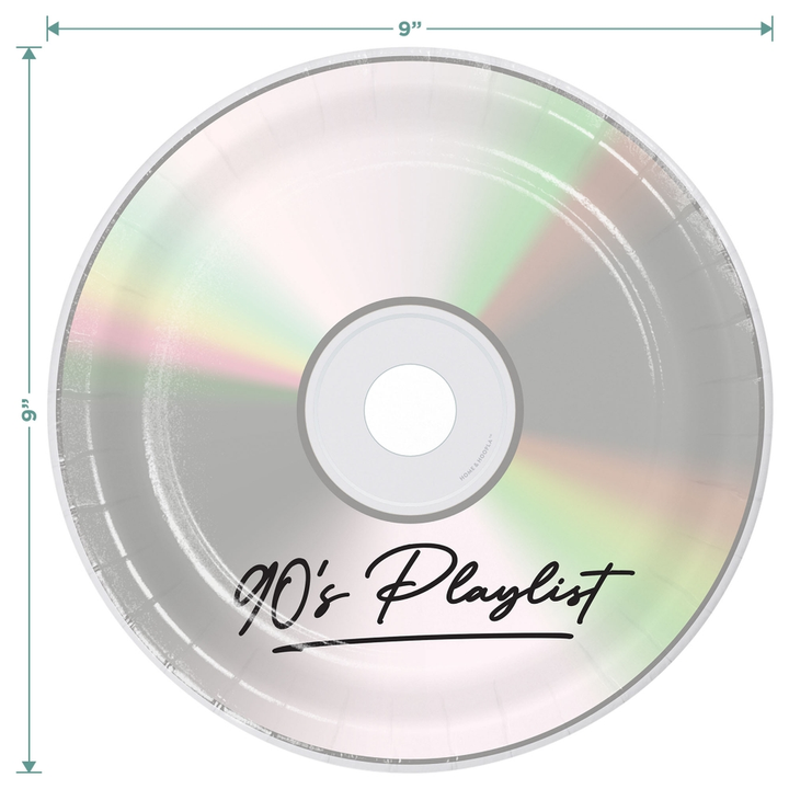 Silver 90's Mix CD Plates