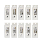 Silver glitter number birthday candles in packaging for celebration from Parte Haus party supply store in Bethesda MD