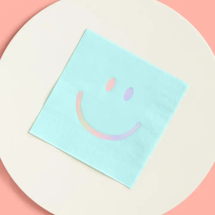 Pastel Smiley Cocktail Napkins