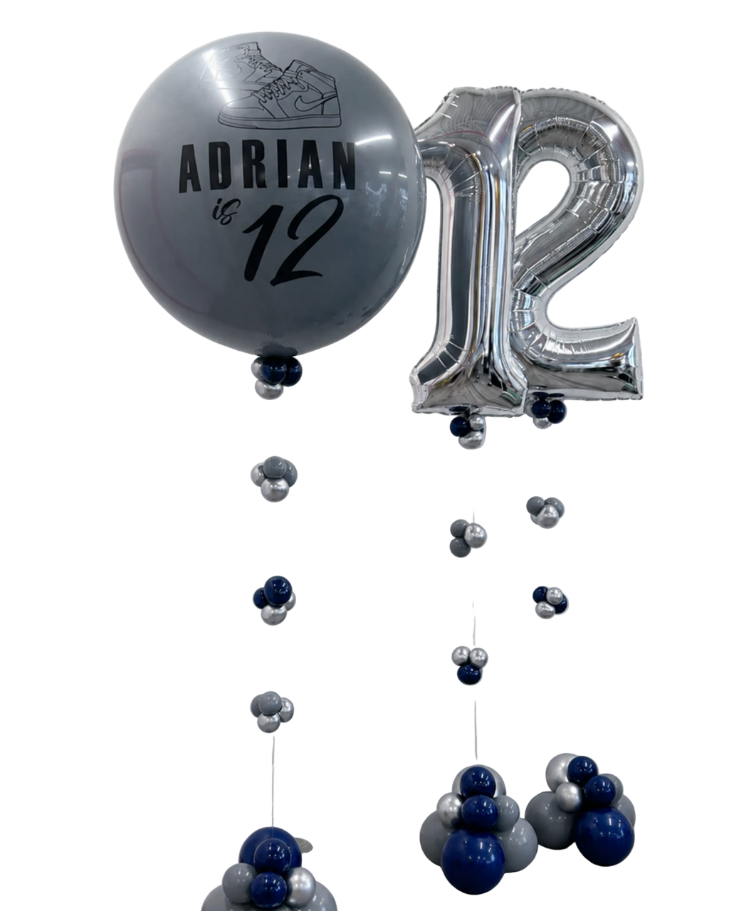 Gray Sneaker Head Balloon Bundle