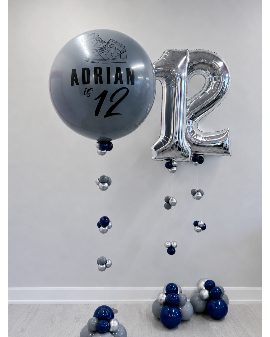 Gray Sneaker Head Balloon Bundle