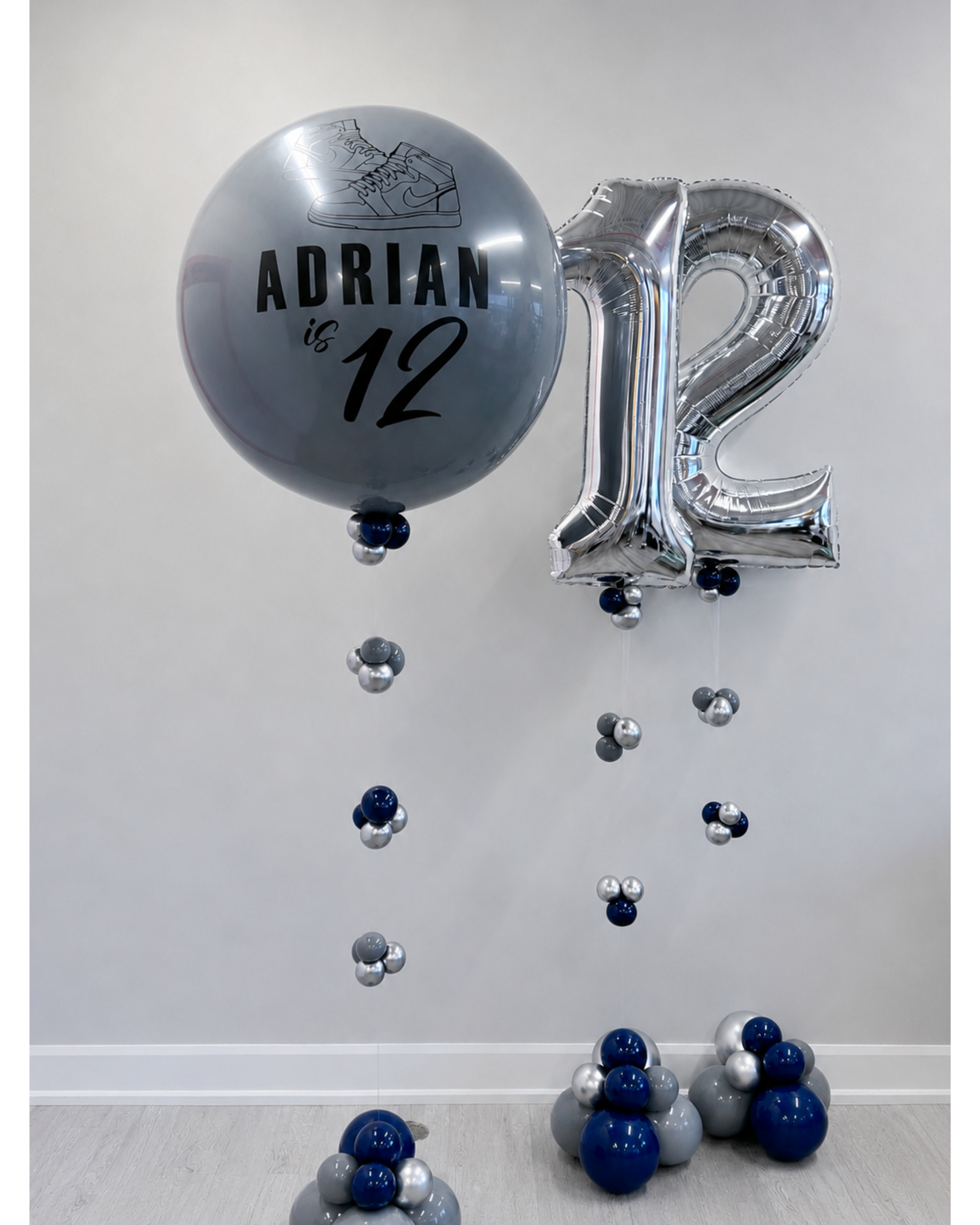 Gray Sneaker Head Balloon Bundle