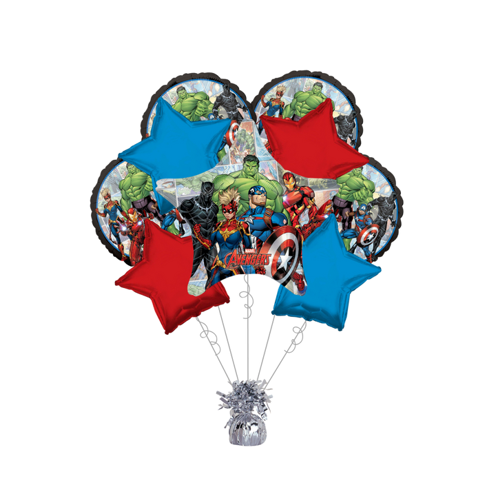 Premium The Avengers Unite Foil Balloon Bundle with Balloon Weight - Marvel