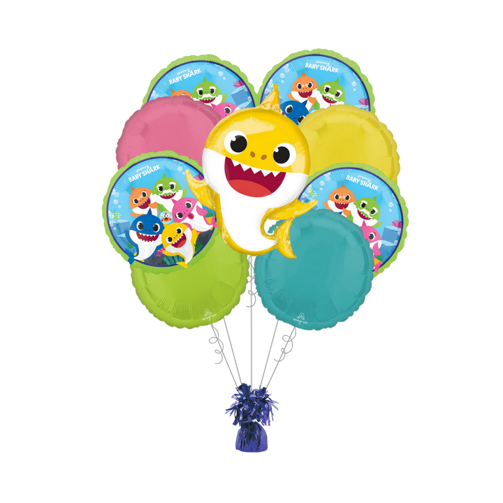 Premium Baby Shark Foil Balloon Bundle with Balloon Weight