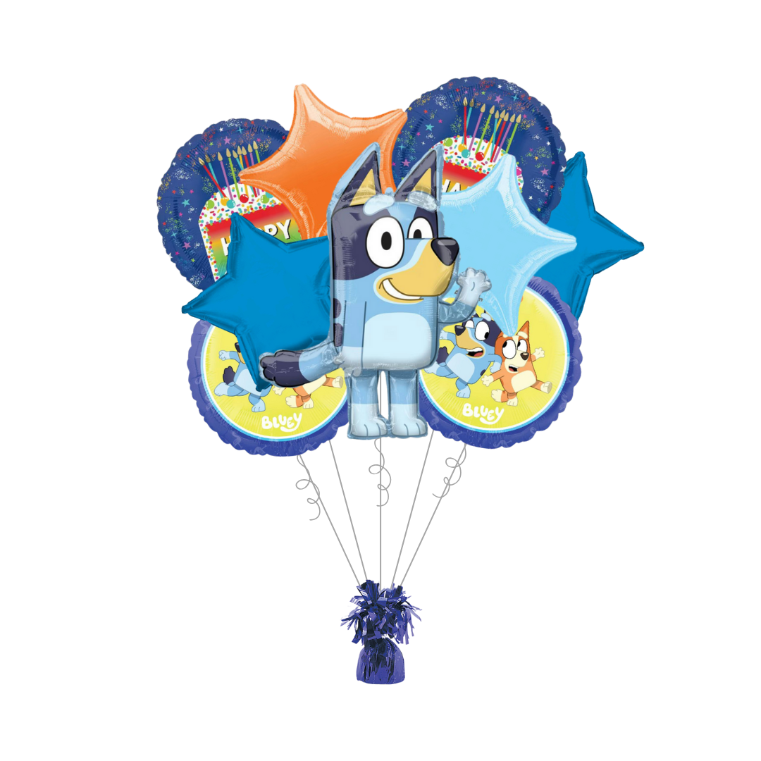 Premium Bluey Foil Balloon Bundle with Balloon Weight, 13pc