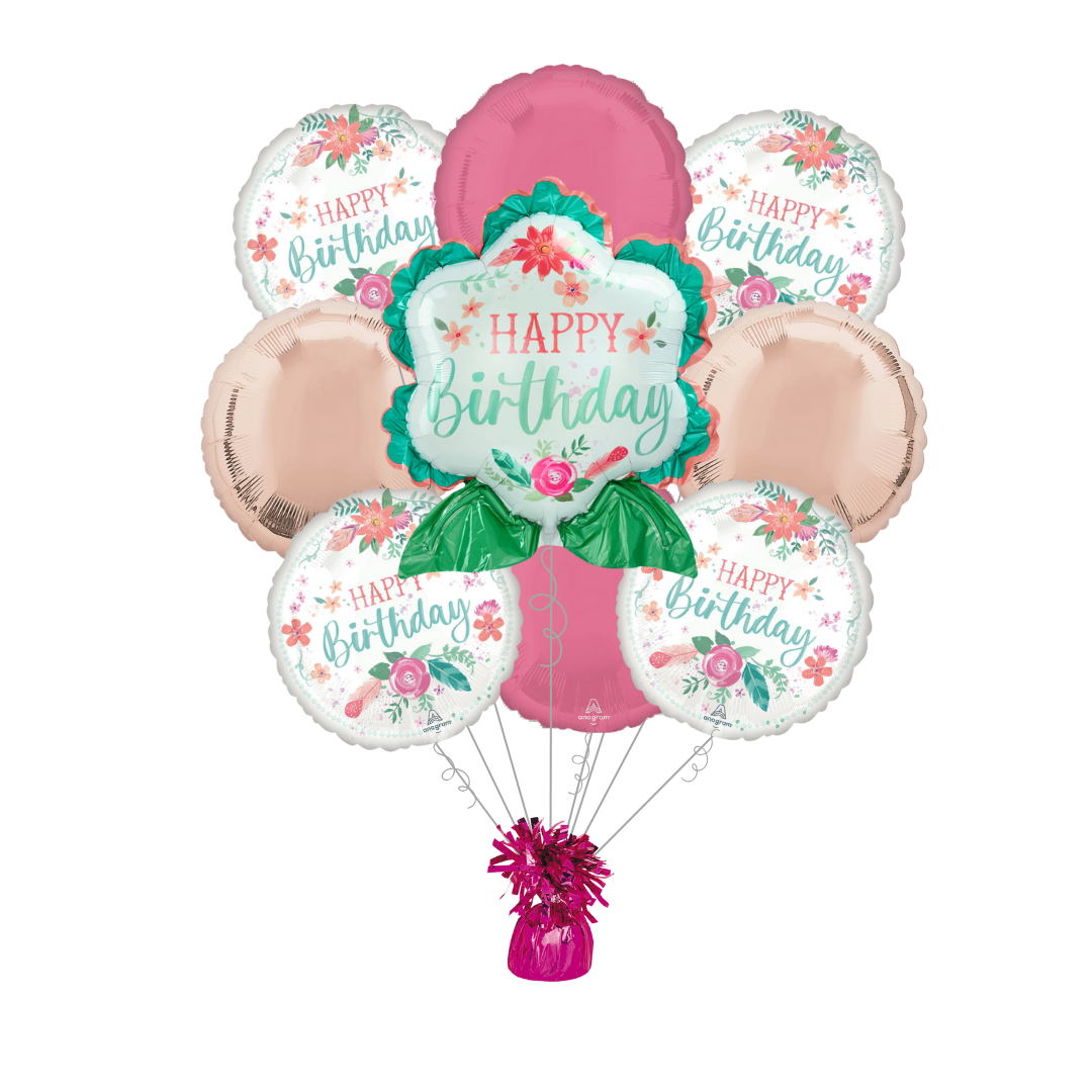 Premium Free Spirit Foil Balloon Bundle with Balloon Weight