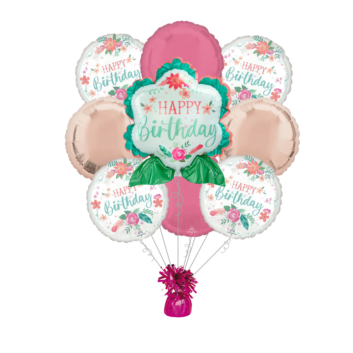 Premium Free Spirit Foil Balloon Bundle with Balloon Weight