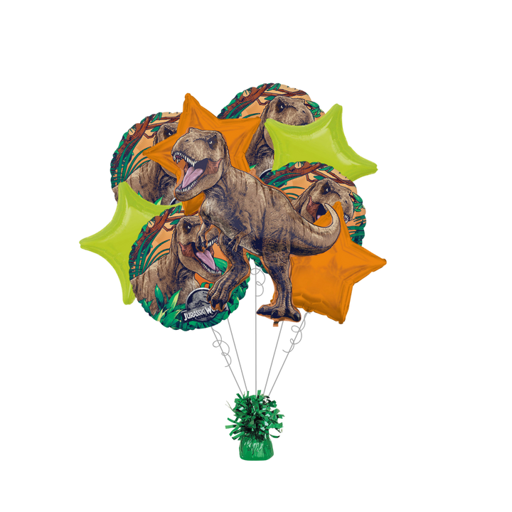 Premium Jurassic World Foil Balloon Bundle with Balloon Weight, 13pc