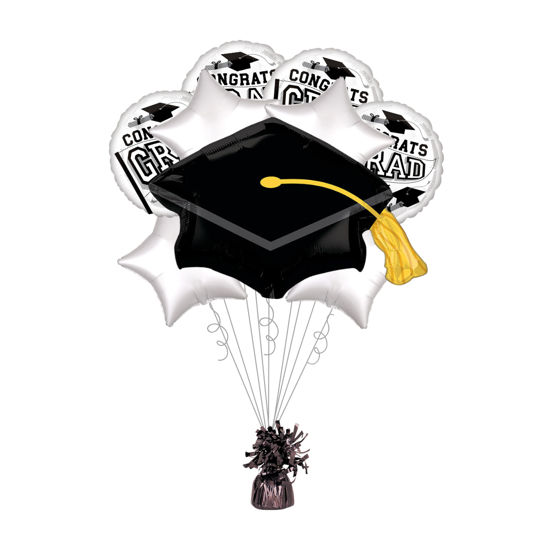 White Graduation School Colors Be True to Your School Balloon Bundle