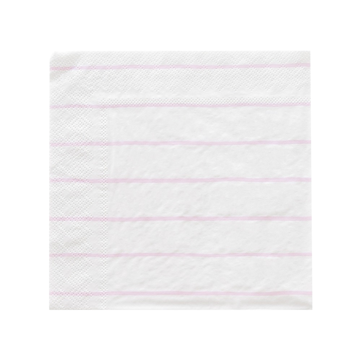 White and Green Striped Cocktail Napkins