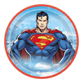 Blue and Red Superman Plates - 2 Sizes