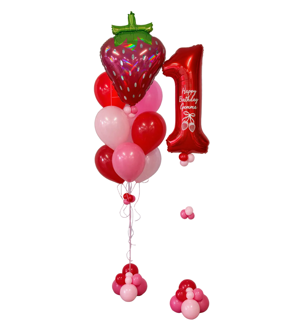 Sweet Strawberry Balloon Bundle