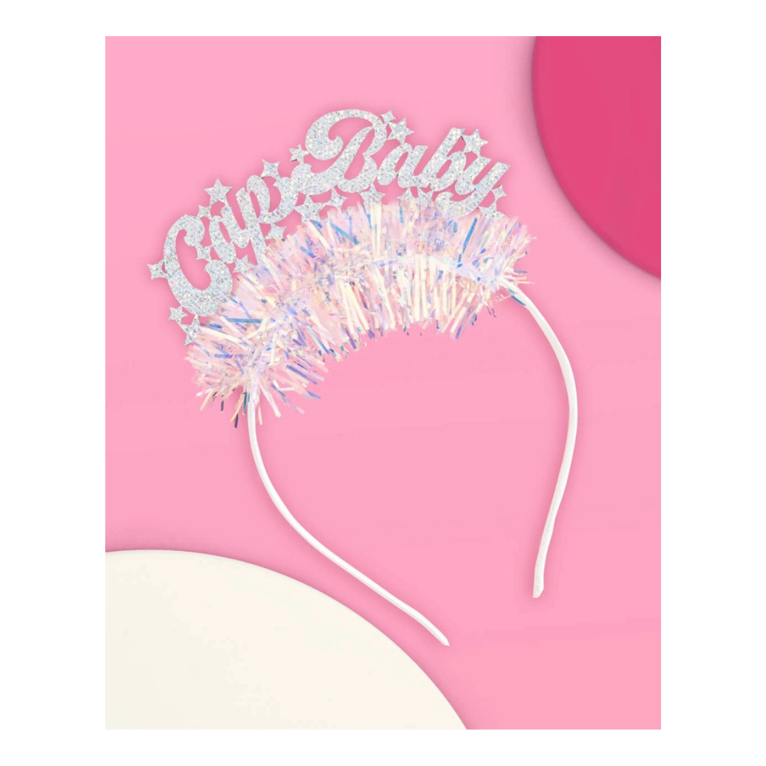 Iridescent "Cap Baby" Glitter  Fringe Headband