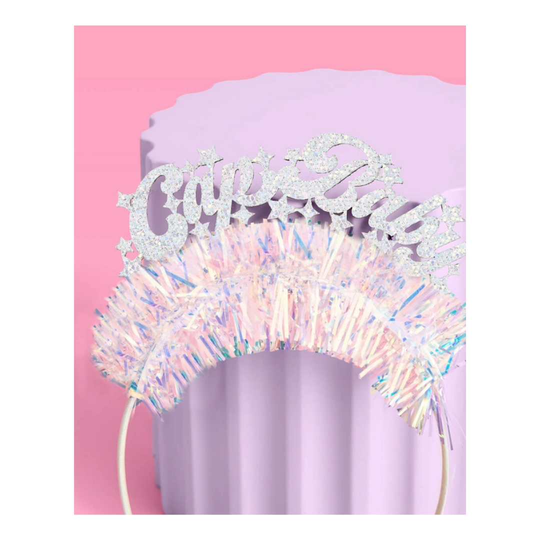 Iridescent "Cap Baby" Glitter  Fringe Headband