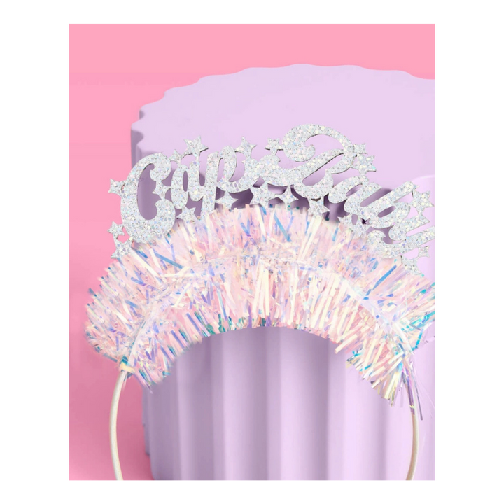 Iridescent "Cap Baby" Glitter  Fringe Headband
