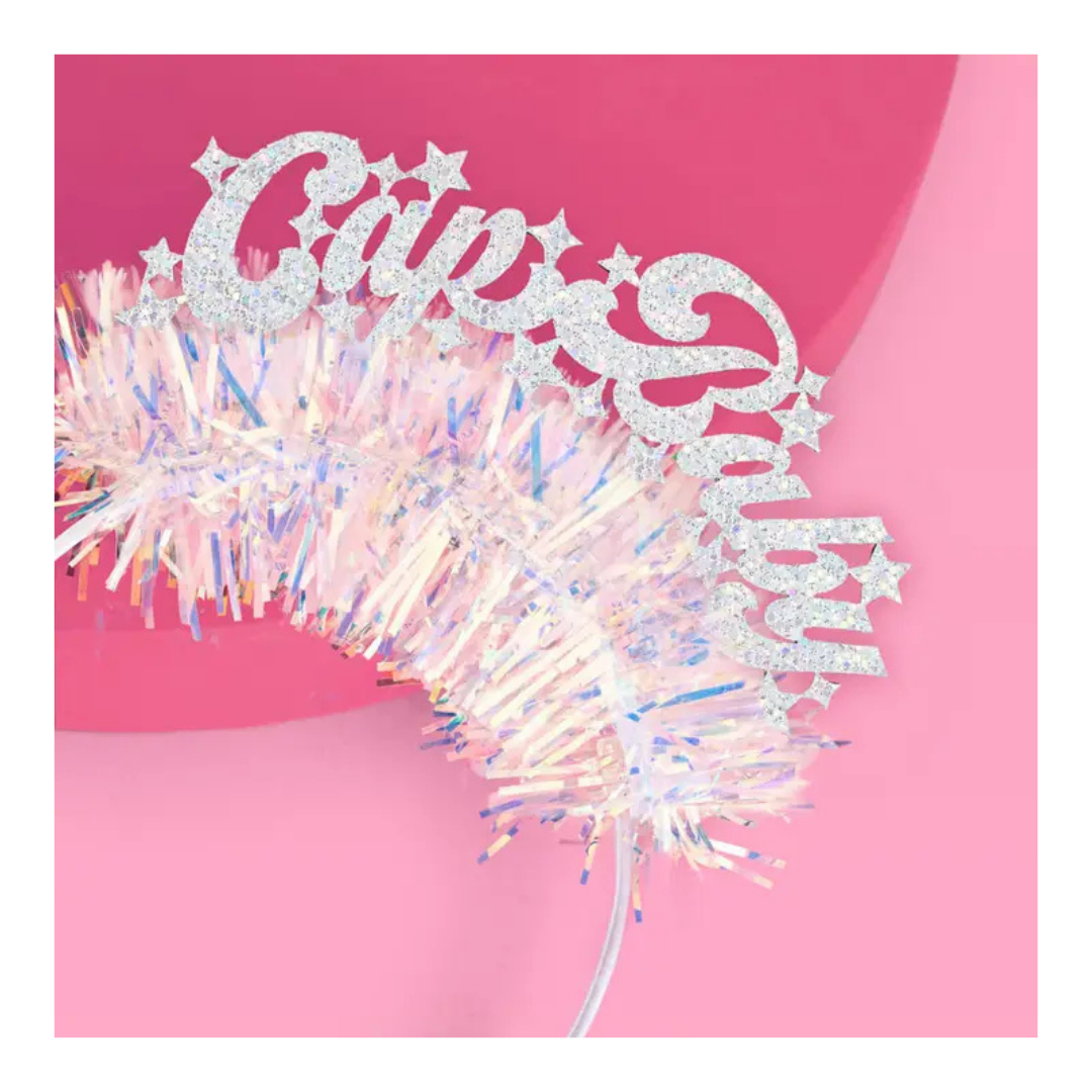 Iridescent "Cap Baby" Glitter  Fringe Headband