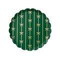 Emerald Green & Gold Bow Small Plates