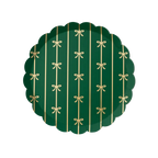 Emerald Green & Gold Bow Small Plates