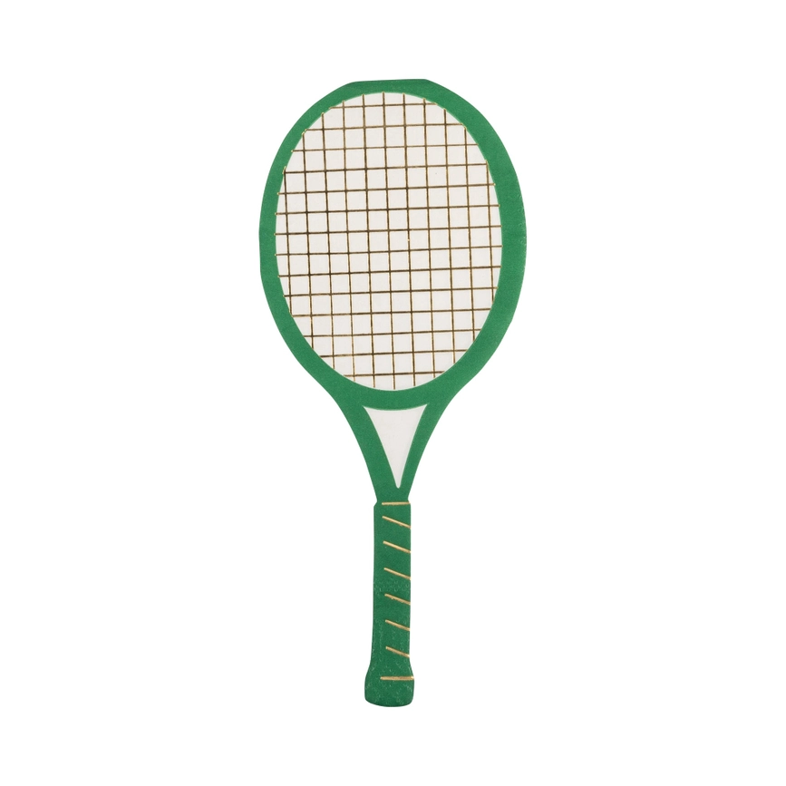 Pink and Green Tennis Rackets Dinner Napkins