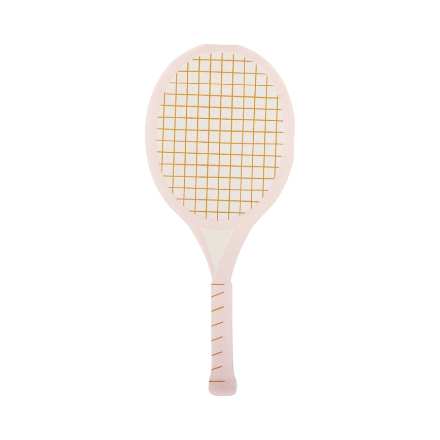 Pink and Green Tennis Rackets Dinner Napkins