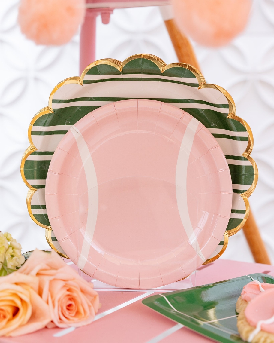 Pink Tennis Dinner Plates