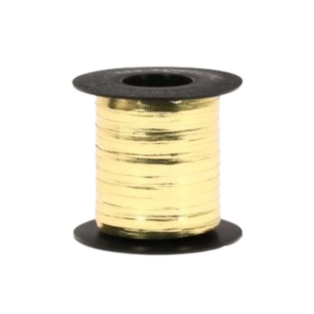 Gold curling ribbon spool for birthday or celebration from Parte Haus party supply store in Bethesda MD