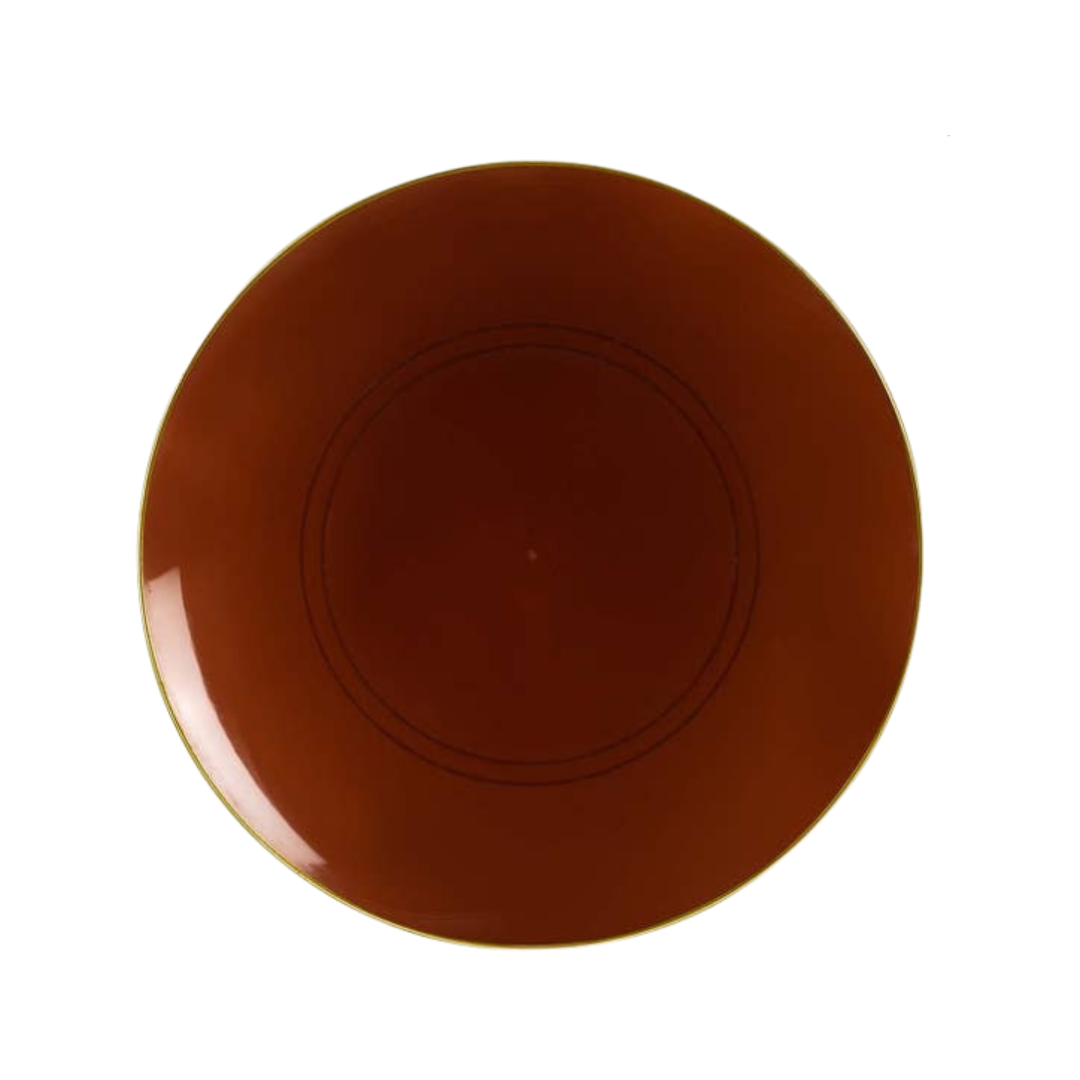Transparent Mocha Reusable Plates - 2 Sizes