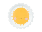 Yellow Smiling Sun Small Appetizer Dessert Plate