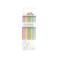 Pastel rainbow gradient tall candle set with glitter birthday candles from Parte Haus party supply store in Bethesda Maryland