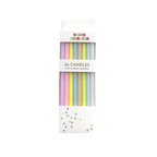Pastel rainbow gradient tall candle set with glitter birthday candles from Parte Haus party supply store in Bethesda Maryland