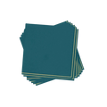 Teal lunch napkins with gold stripe elegant tableware for birthdays from Parte Haus party supply store in Bethesda MD