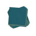 Teal with gold stripe cocktail napkins with elegant border detail for celebrations from Parte Haus party supply store in Bethesda MD