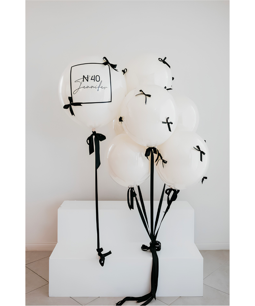 Timeless Classic Chic Personalized Balloons