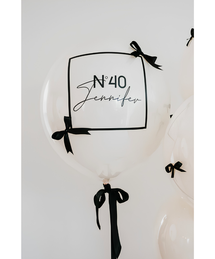 Timeless Classic Chic Personalized Balloons