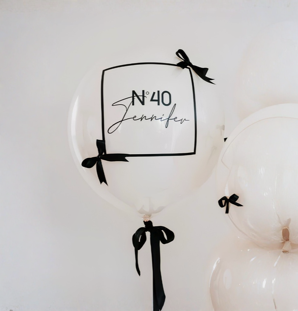 Timeless Classic Chic Personalized Balloons