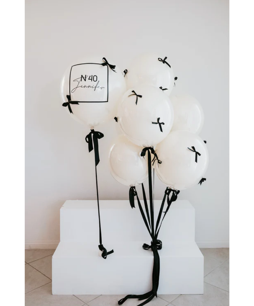 Timeless Classic Chic Personalized Balloons