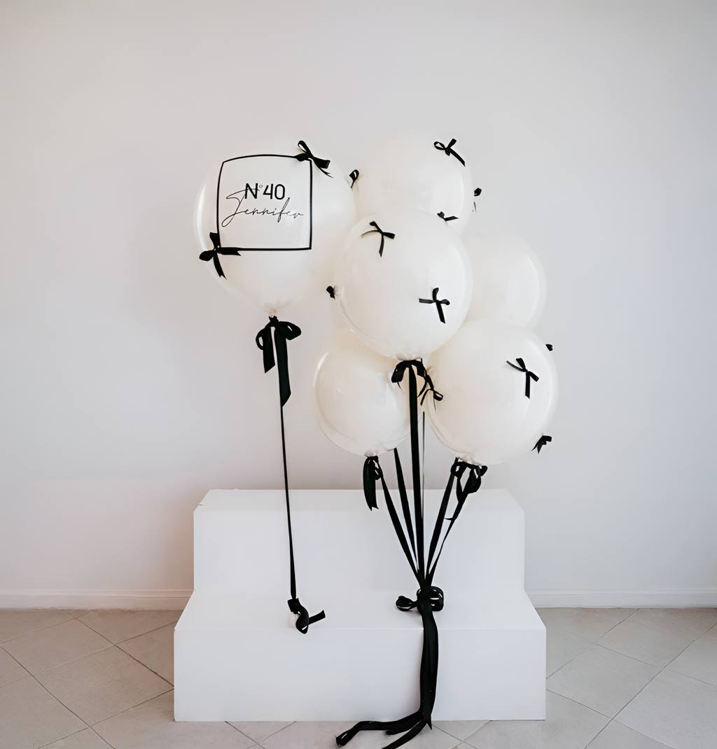 Timeless Classic Chic Personalized Balloons