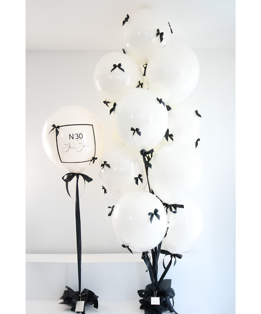 Timeless Classic Chic Personalized Balloons