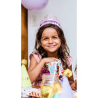 Pink tiara princess hat and pastel party hats girl birthday celebration from Parte Haus party supply store in Bethesda MD