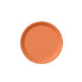 tropical coral small paper plate round solid color for summer party from Parte Haus party supply store in Bethesda MD
