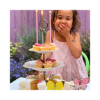 Pink fairy dress cute wand tiara cupcakes for kids birthday from Parte Haus party supply store in Bethesda MD