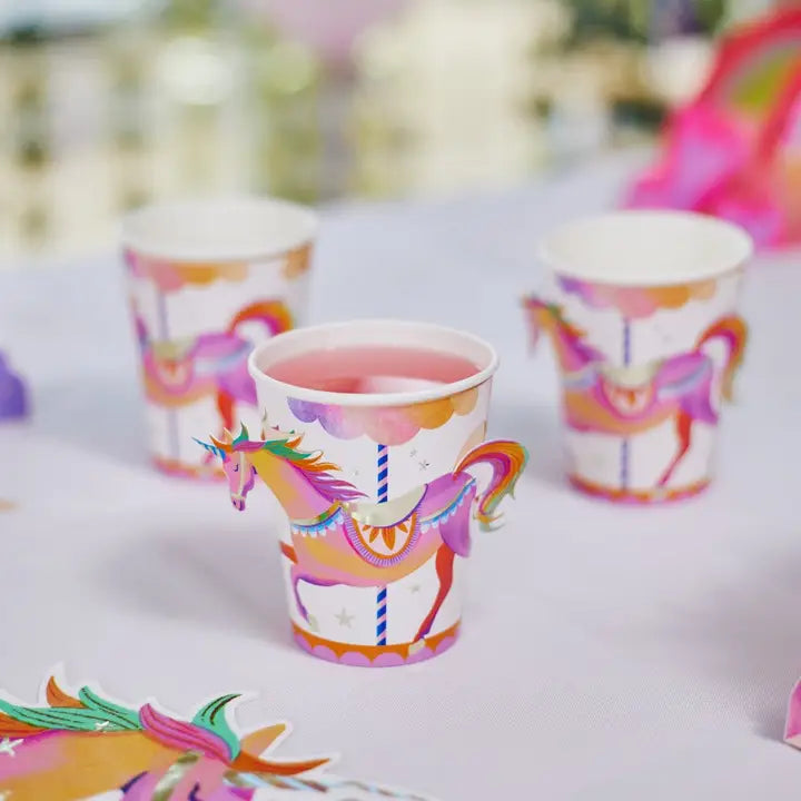 Pink and White Unicorn Fairy Princess Cups