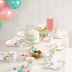 Pastel unicorn cups with gold horns and ears birthday party theme from Parte Haus party supply store in Bethesda MD