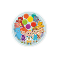 Colorful Cocomelon round dinner plate with cartoon kids and animals birthday theme from Parte Haus party supply store in Bethesda MD