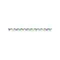 Colorful Baby Shark jointed banner with cartoon shark faces Birthday theme from Parte Haus party supply store in Bethesda Maryland
