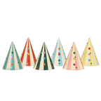 Assorted Colors Stripe and Pompom Party Hats