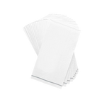 White paper napkins with subtle border elegant table decor from Parte Haus party supply store in Bethesda MD