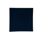 Navy blue square plate with gold rim for modern celebration from Parte Haus party supply store in Bethesda MD