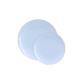 Pastel blue plates simple round tableware for birthday celebration from Parte Haus party supply store in Bethesda Maryland